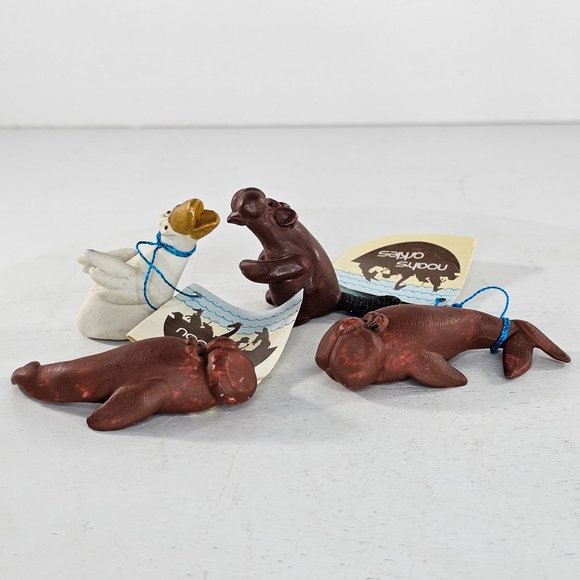 Enesco Noah's Arkies Bev Jamison Miniature Figurine Lot Whale Beaver Goose Fish - Picture 1 of 13